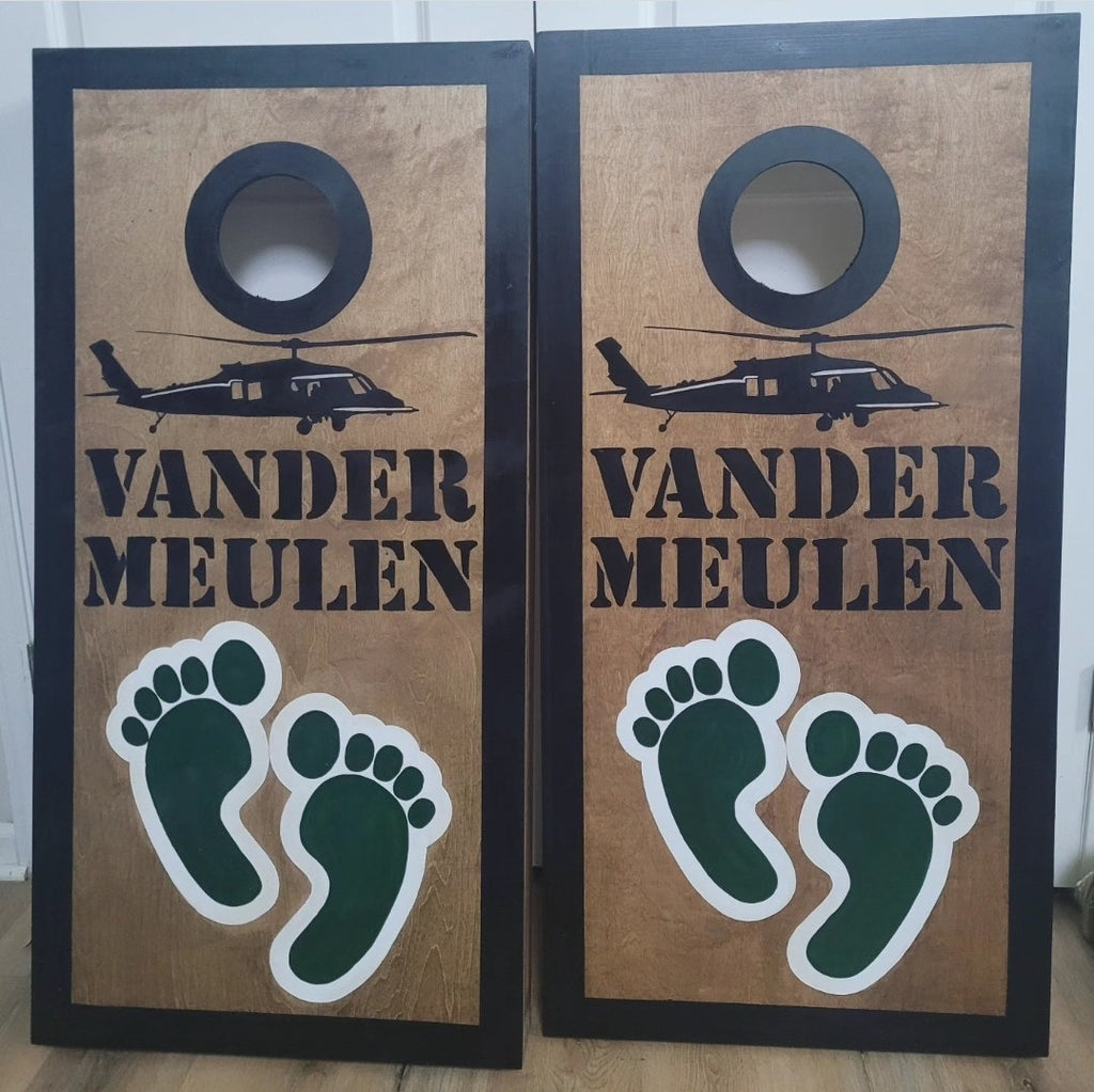 Custom Cornhole Boards, Company logo, Sport, College, House Divided, Monogram, Cornhole Set with Bags, Housewarming Gift