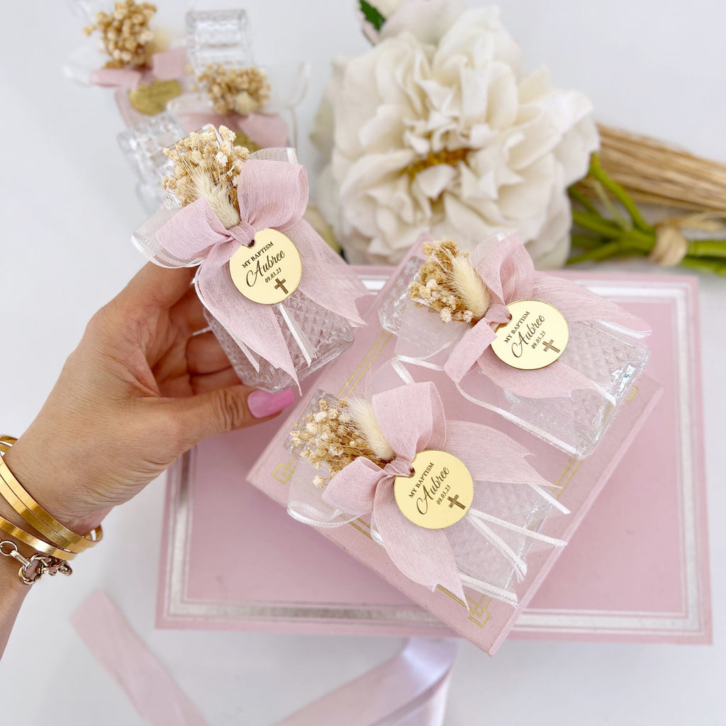 Holy Water Glass Bottle Empty, Religious Gift, Baptism Favor For Girl and Boy, Holy Communion Favor, Blessed Holy Water Bottle, Baptism Gift