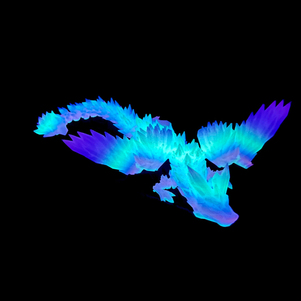 Magic Wing Crystal Dragon Glow In Dark Rainbow 3D Printed Bookshelf Decor Desk Decoration Fidget Sensory Toy Stress Cosplay Fantasy Winged