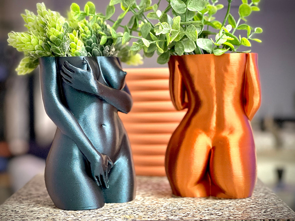 Unique Pot Artistic Naked Woman Planter, Fun Shy Decor, Quirky Office Decoration, Artistic Home Gift Idea, shy woman plant pot, female body