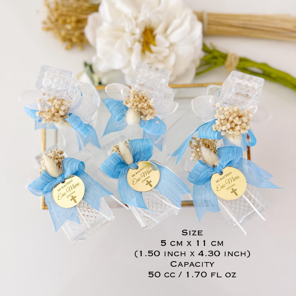 Holy Water Glass Bottle Empty, Religious Gift, Baptism Favor For Girl and Boy, Holy Communion Favor, Blessed Holy Water Bottle, Baptism Gift