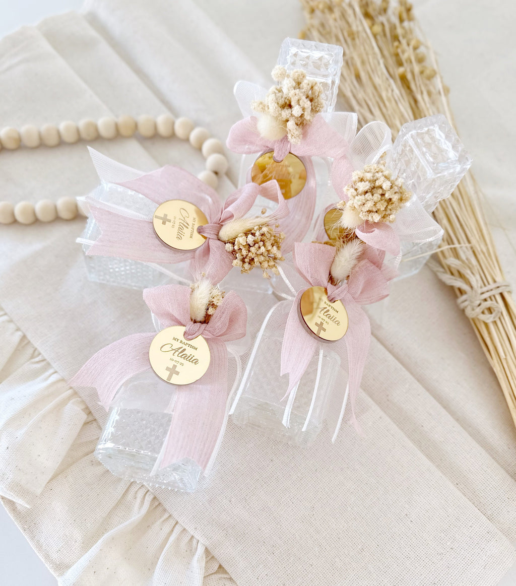 Holy Water Glass Bottle Empty, Religious Gift, Baptism Favor For Girl and Boy, Holy Communion Favor, Blessed Holy Water Bottle, Baptism Gift