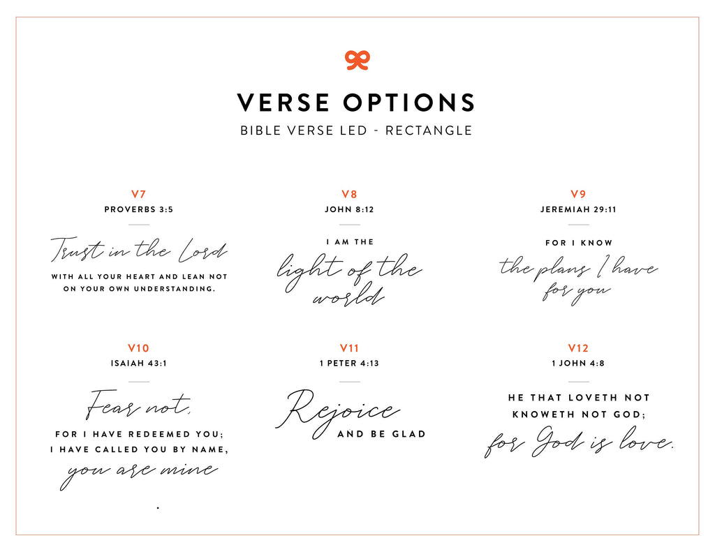 Bible Verse LED Light • Custom LED Night Light • Favorite Bible Verse • LED Frame • New Home Gift • Christmas Gift Christian • BVL01