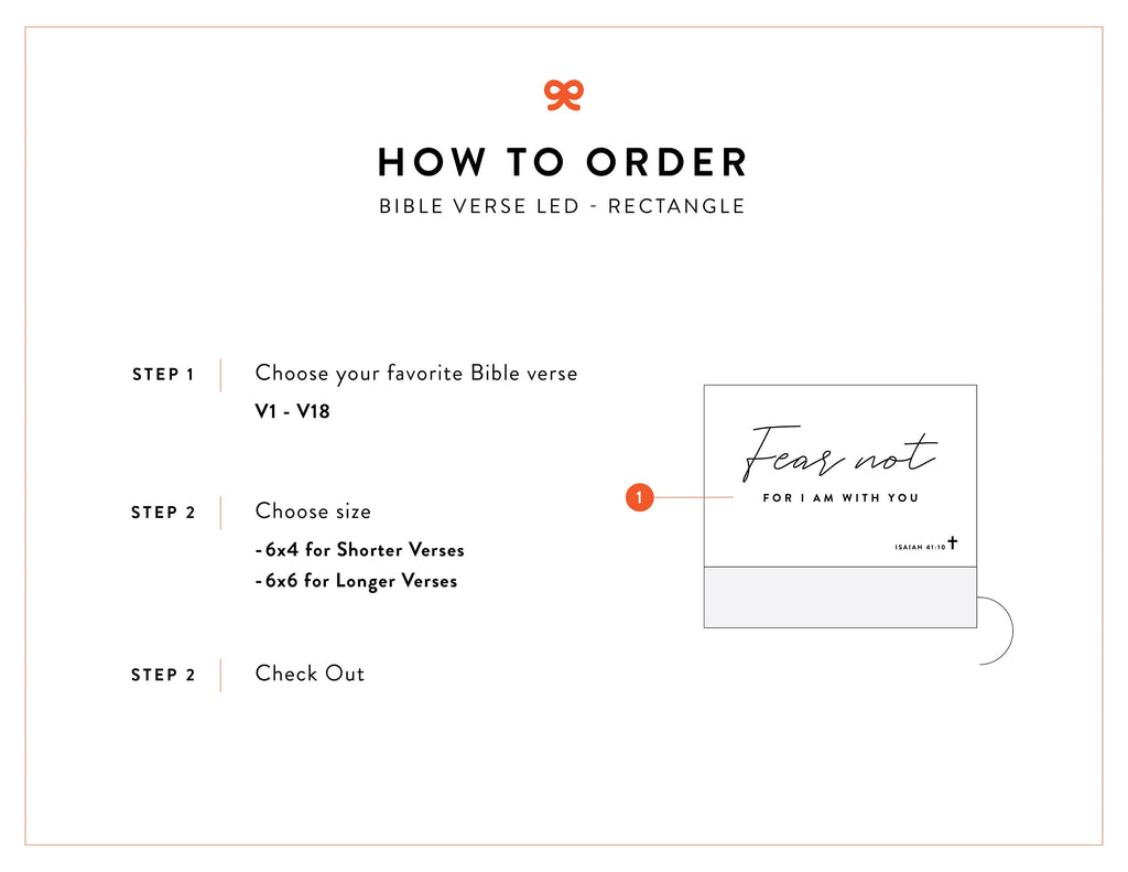 Bible Verse LED Light • Custom LED Night Light • Favorite Bible Verse • LED Frame • New Home Gift • Christmas Gift Christian • BVL01