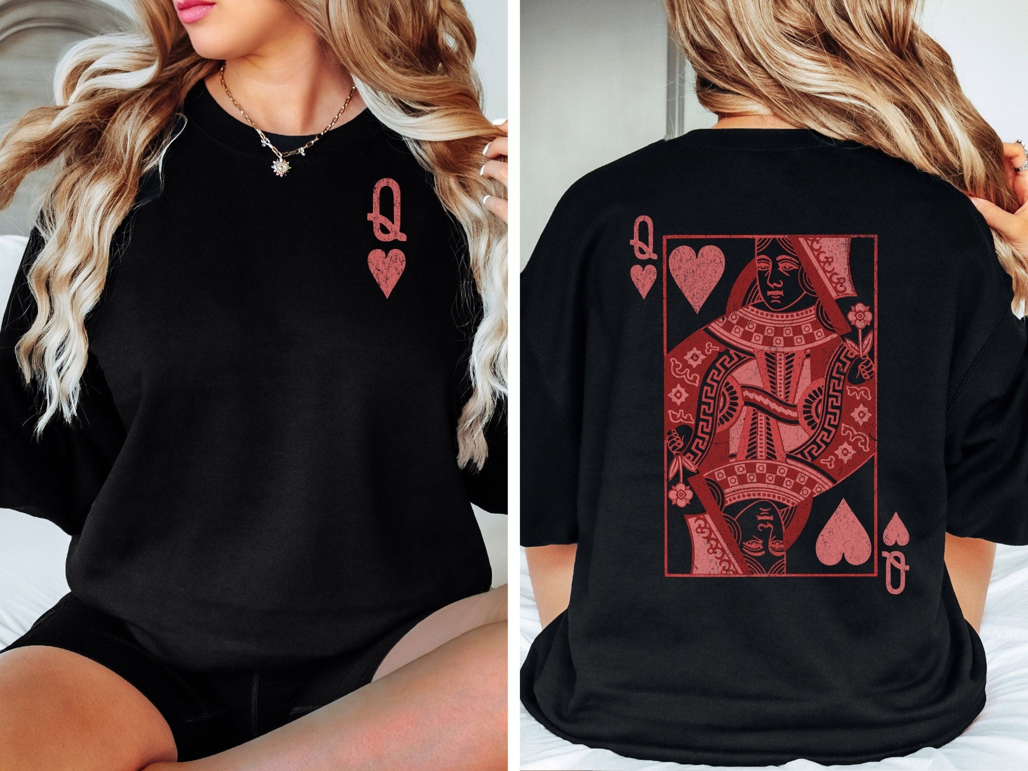 Queen of Hearts Sweatshirt, Funny Valentines Day Sweatshirt, Teacher Valentines Shirt, Nurse Valentines Tshirt Gift, Alice in Wonderland Tee