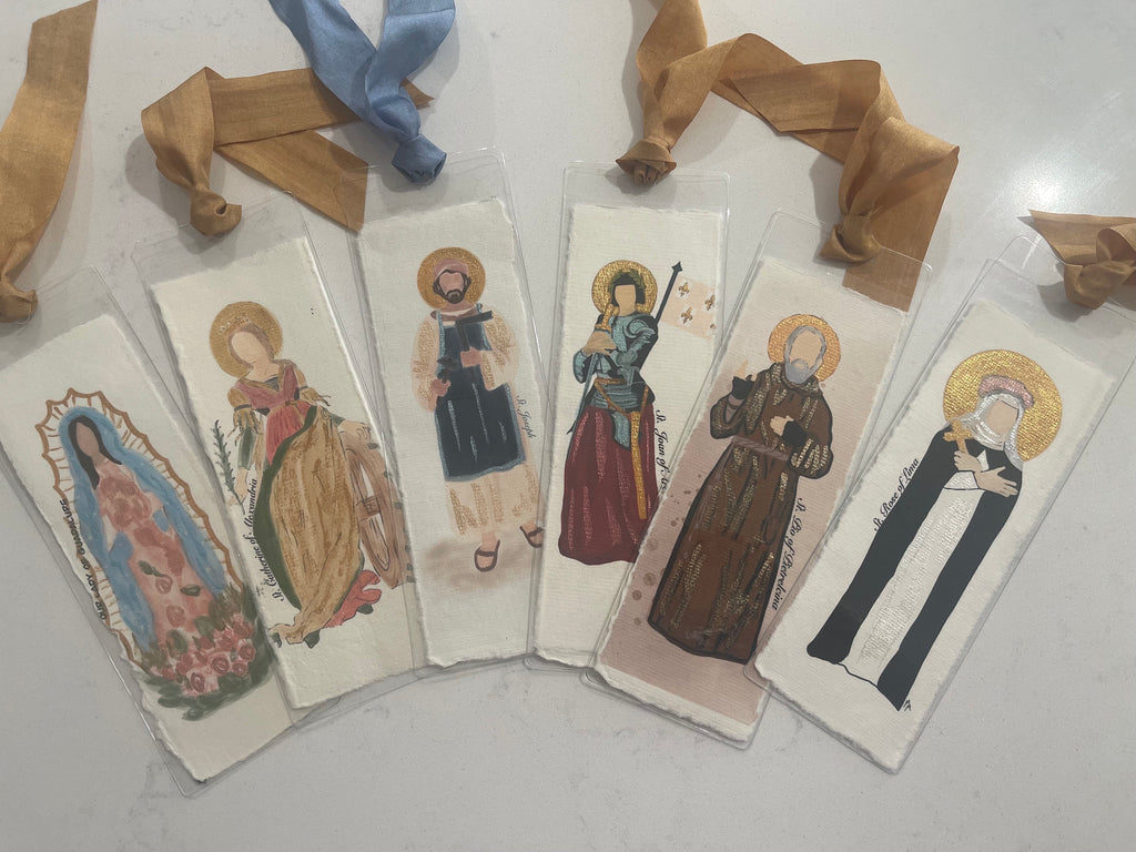 Watercolor Bookmarks Male Saints & Religious