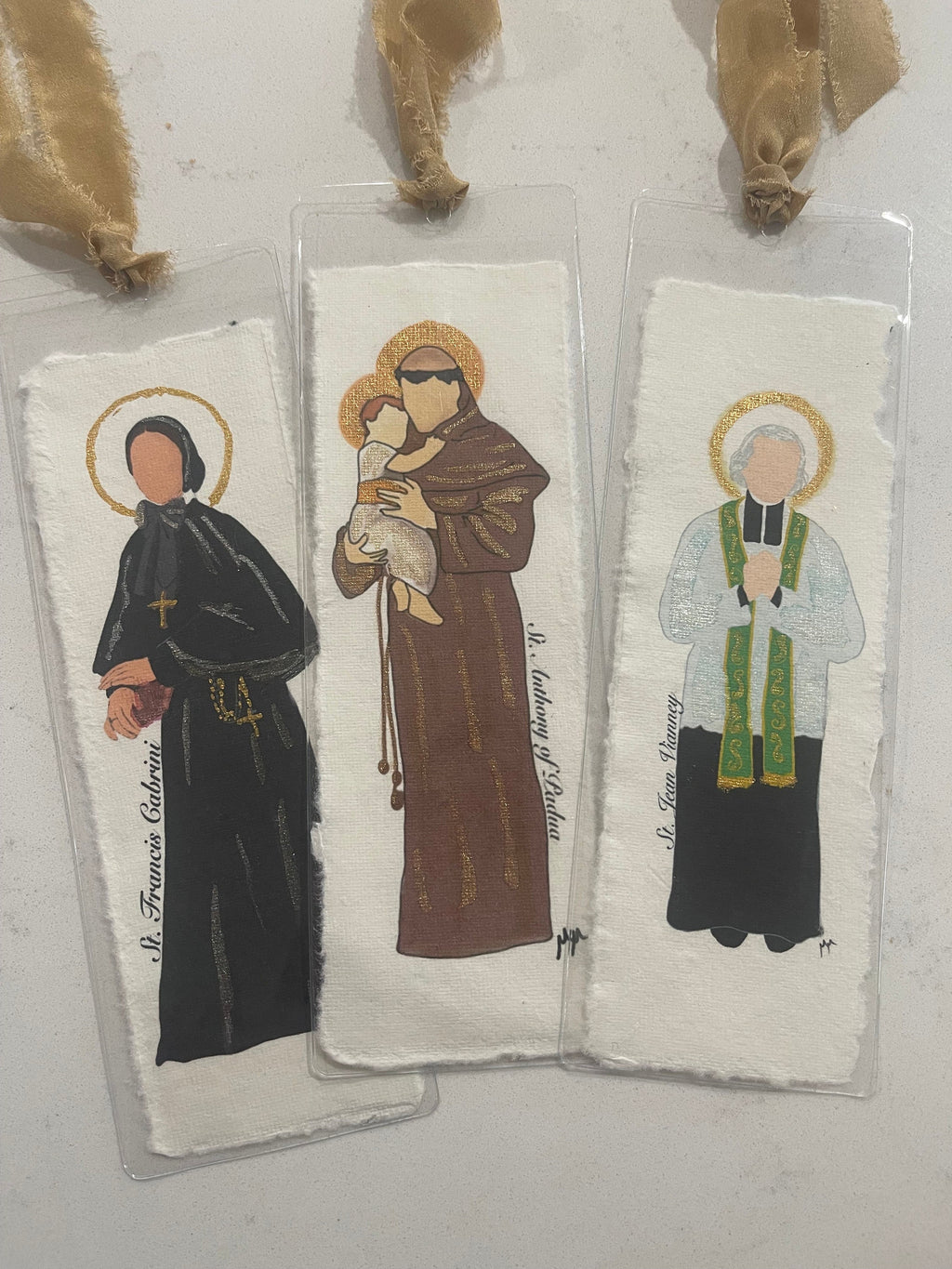 Watercolor Bookmarks Male Saints & Religious