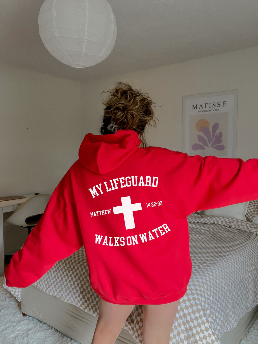 My Lifeguard Walks On Water Hoodie, Bible Verse Hoodie, Christian Hoodie, Church Hoodie, Christian Gift, Religious Clothes