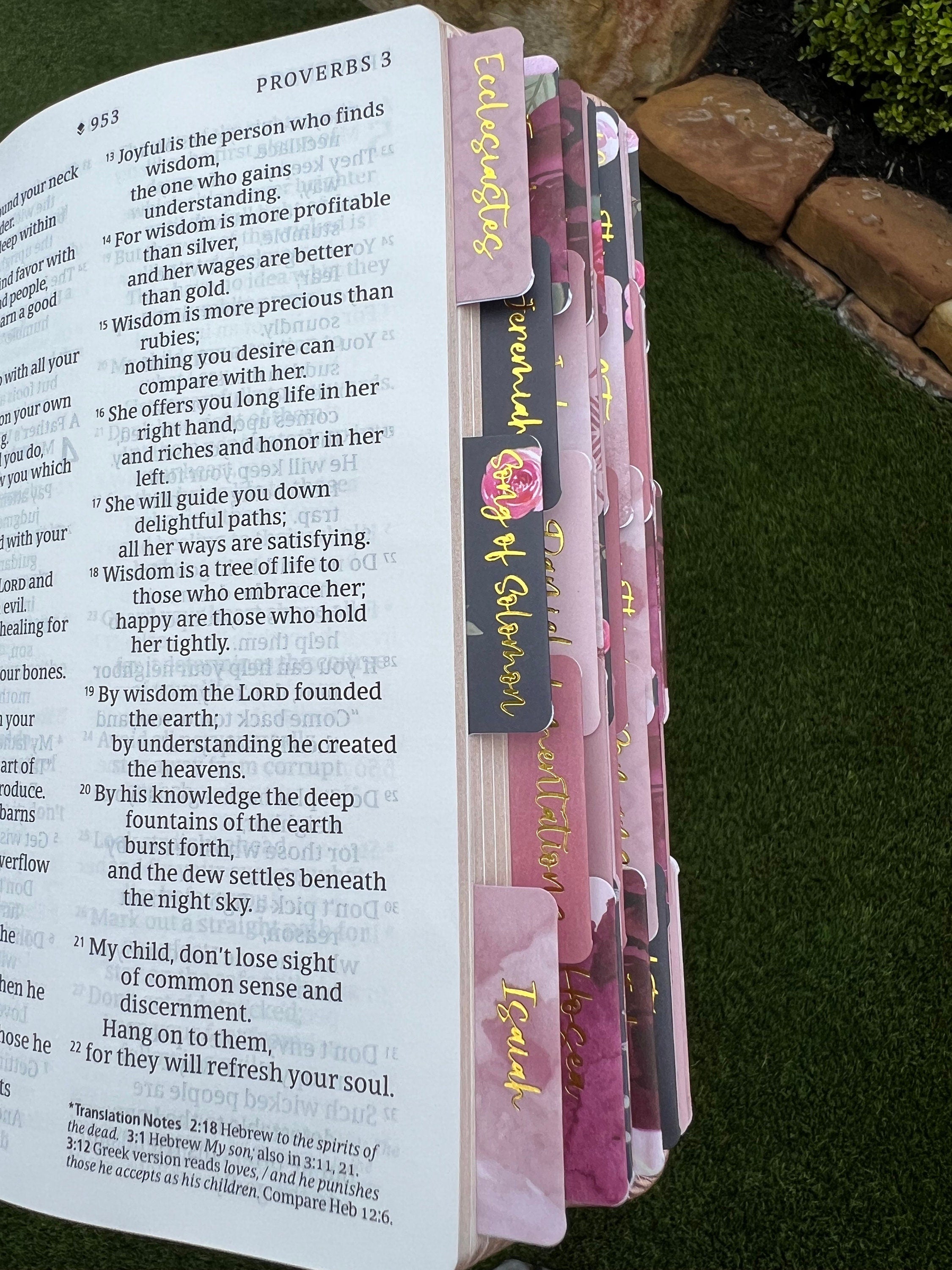 NLT Compact Giant Print Bible, Filament-Enabled Edition LeatherLike, Rose Metallic Peony, Red Letter with Floral Tabs