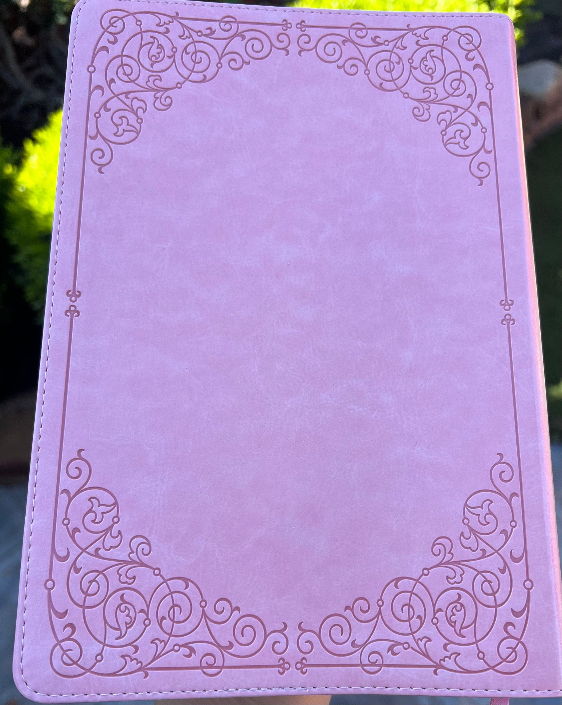 Beautiful KJV Pink LeatherSoft Giant Print Bible with Pink Ombre Tabs and Personalized with Name