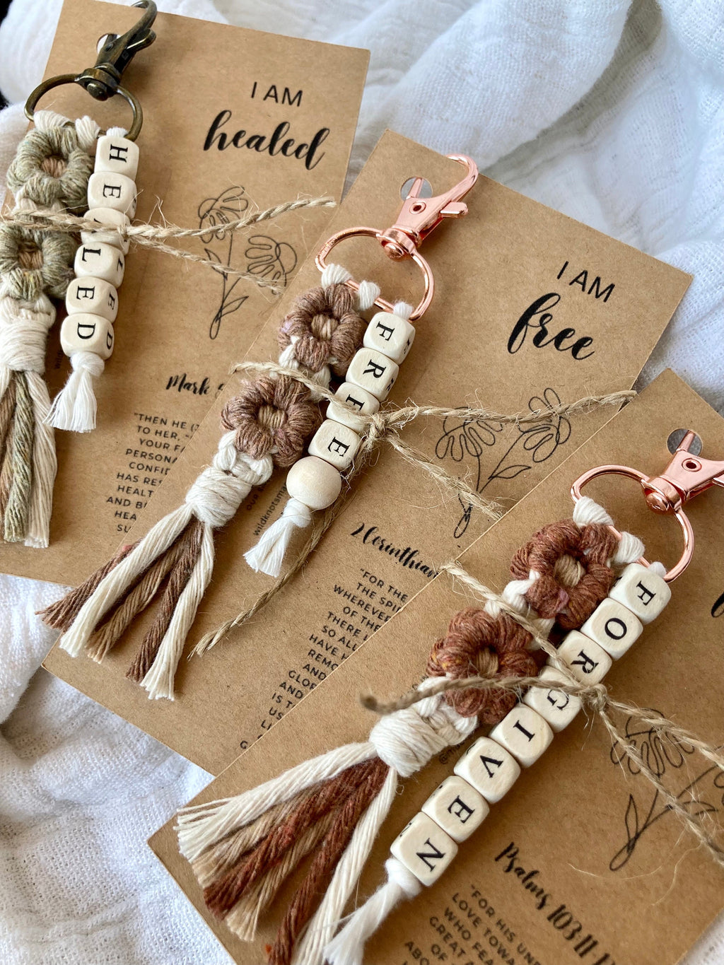 Power of Our Testimony Small Keychains | Biblical Affirmations | Bible verse | Daisy | Christian Friend Gift | Youth | ARRIVES IN 3.5 WEEKS*