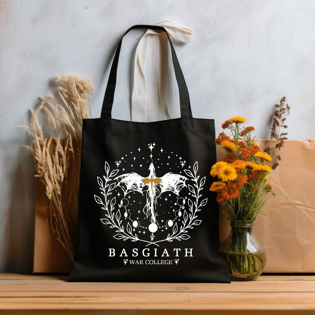 Fourth Wing Tote Bag, Basgiath War College Canvas Bag, Dragon Rider, Bookish Tote Bag Riders Quadrant, Fantasy reader