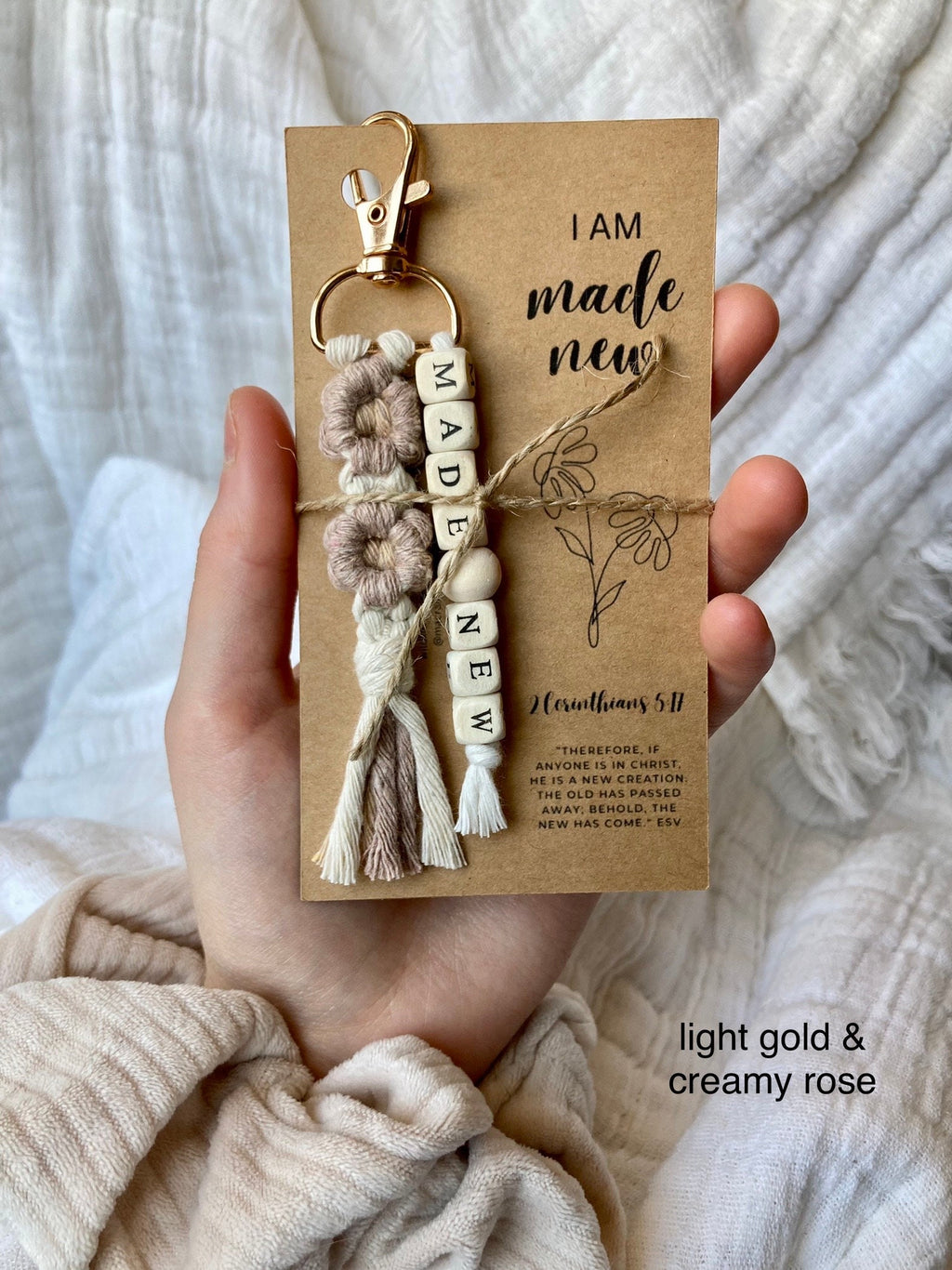 Power of Our Testimony Small Keychains | Biblical Affirmations | Bible verse | Daisy | Christian Friend Gift | Youth | ARRIVES IN 3.5 WEEKS*