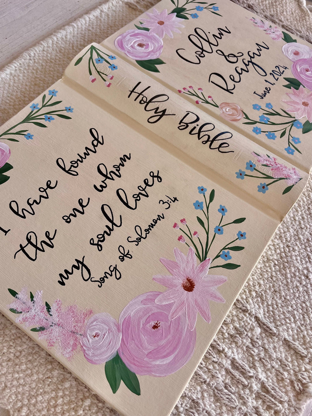 Custom Hand Painted Bibles, Love Shack Fancy, Confirmation Gift, Wedding Guestbook, Mother's Day Gift, She Reads Truth Bibles, Teen Bible