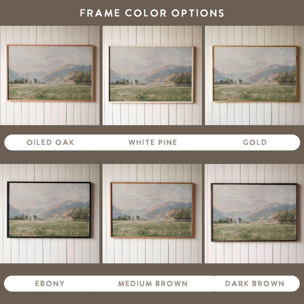 Christian Wall Art | Bible Verse Wall Art | May The Lord Bless You And Keep You | The Blessing Kari Jobe Canvas Wall Art Print  | F570