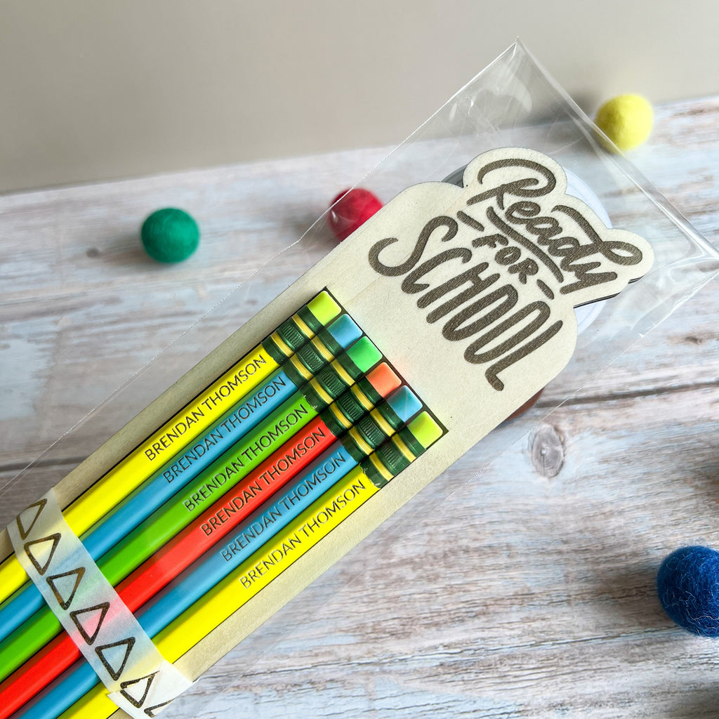 Personalized Pencils Gift Set, Ticonderoga Pencils, Pack Of 6, Engrave Your Name, Starting School Back to School Gift, School Supplies