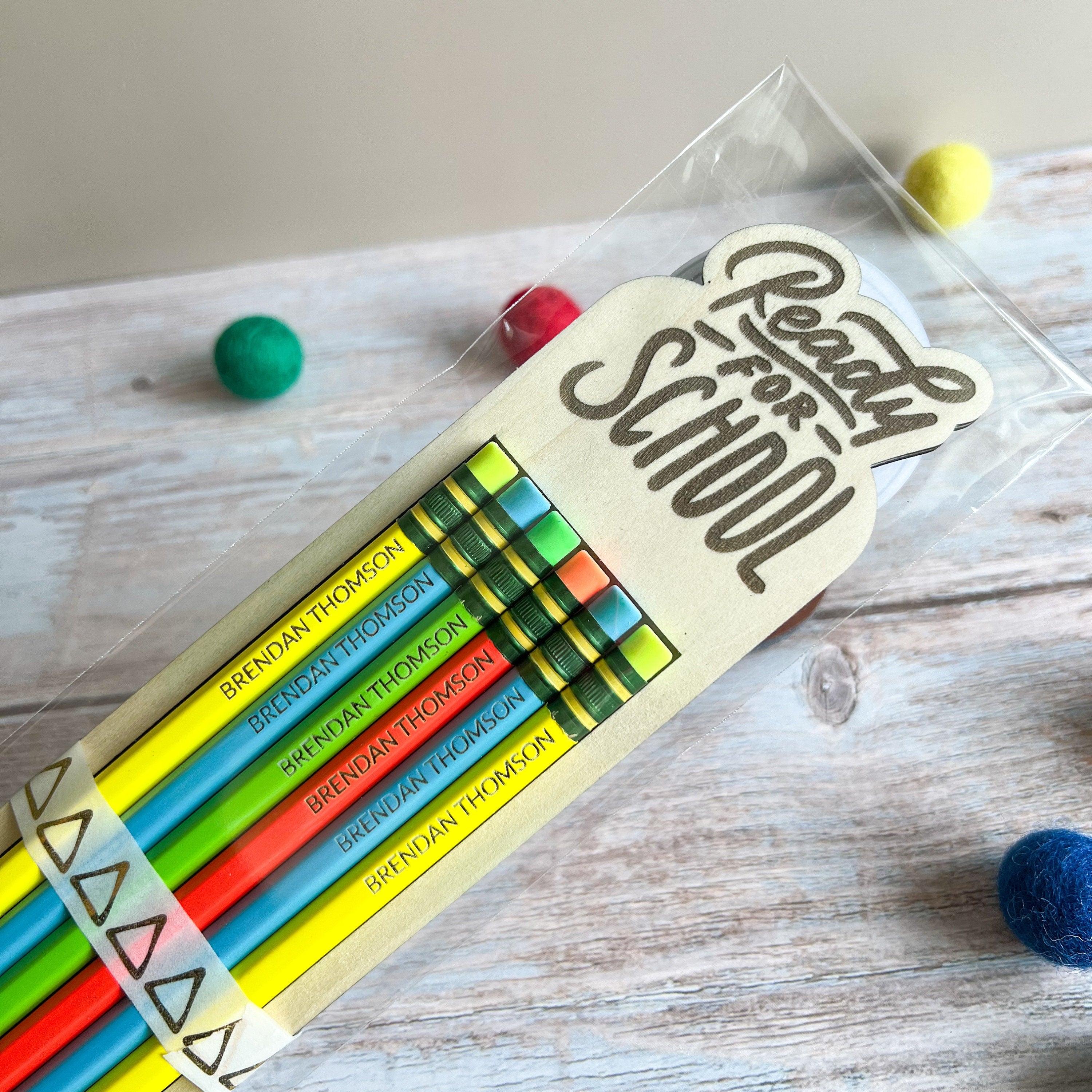 Personalized Pencils Gift Set, Ticonderoga Pencils, Pack Of 6, Engrave Your Name, Starting School Back to School Gift, School Supplies