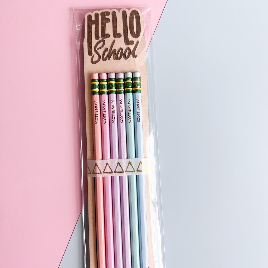 Personalized Pencils Gift Set, Ticonderoga Pencils, Pack Of 6, Engrave Your Name, Starting School Back to School Gift, School Supplies