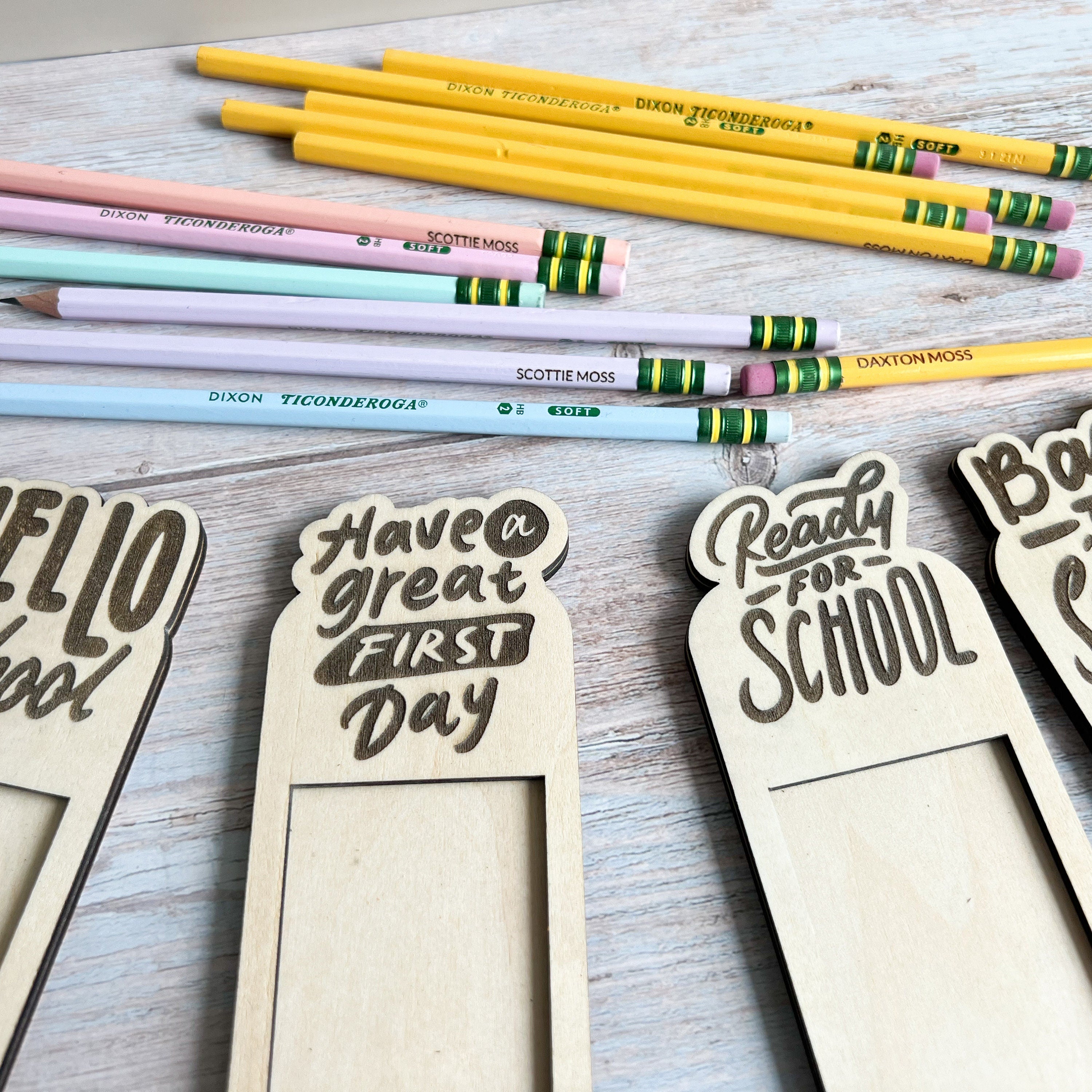 Personalized Pencils Gift Set, Ticonderoga Pencils, Pack Of 6, Engrave Your Name, Starting School Back to School Gift, School Supplies