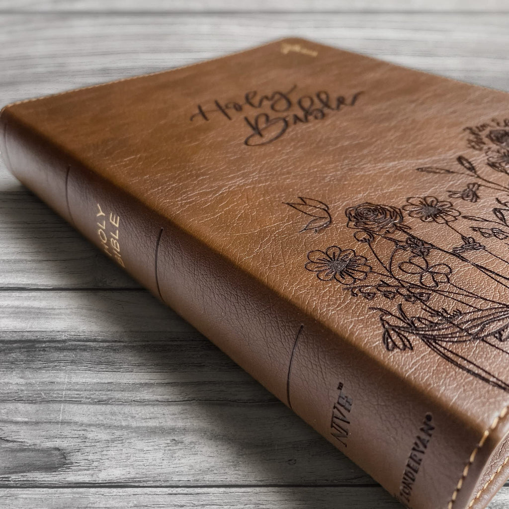 PERSONALIZED NIV Journaling Bible - Grass and Flowers - Add Your Name - CUSTOM