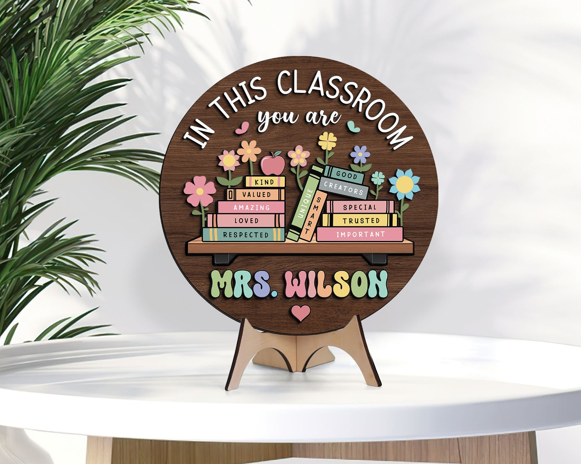 Custom Teacher 3D Door Hanger, In this Classroom You Are, Cute Teacher Door Sign, Back to School Gift, Custom Teacher Name, Classroom Decor