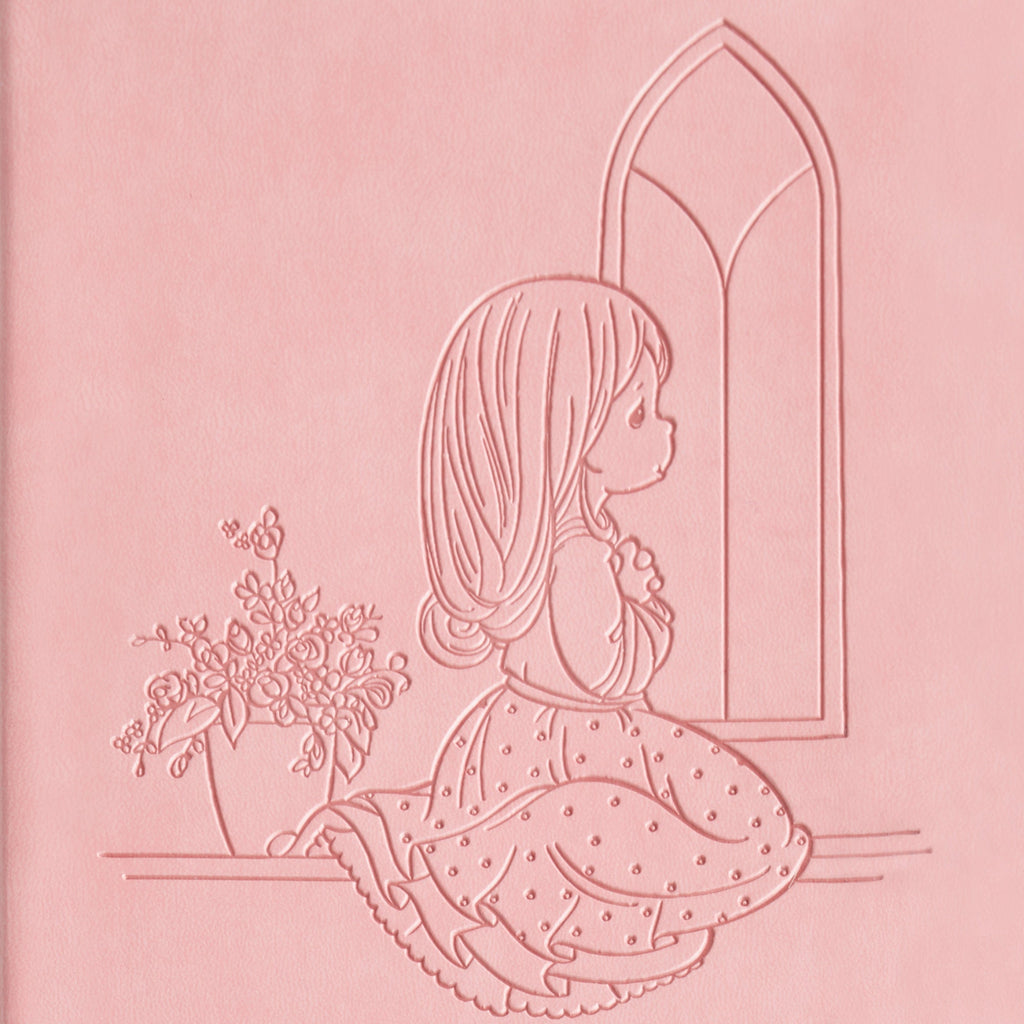 Personalized Precious Moments Bible Notebook, Religious Keepsake, For Kids, For Baptism, For Christening, ICB Version, Choose Blue or Pink