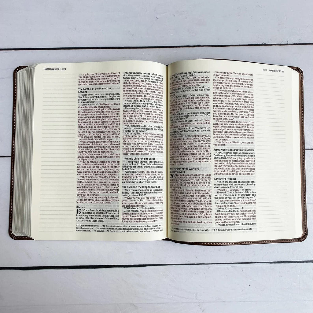 PERSONALIZED NIV Journaling Bible - Grass and Flowers - Add Your Name - CUSTOM