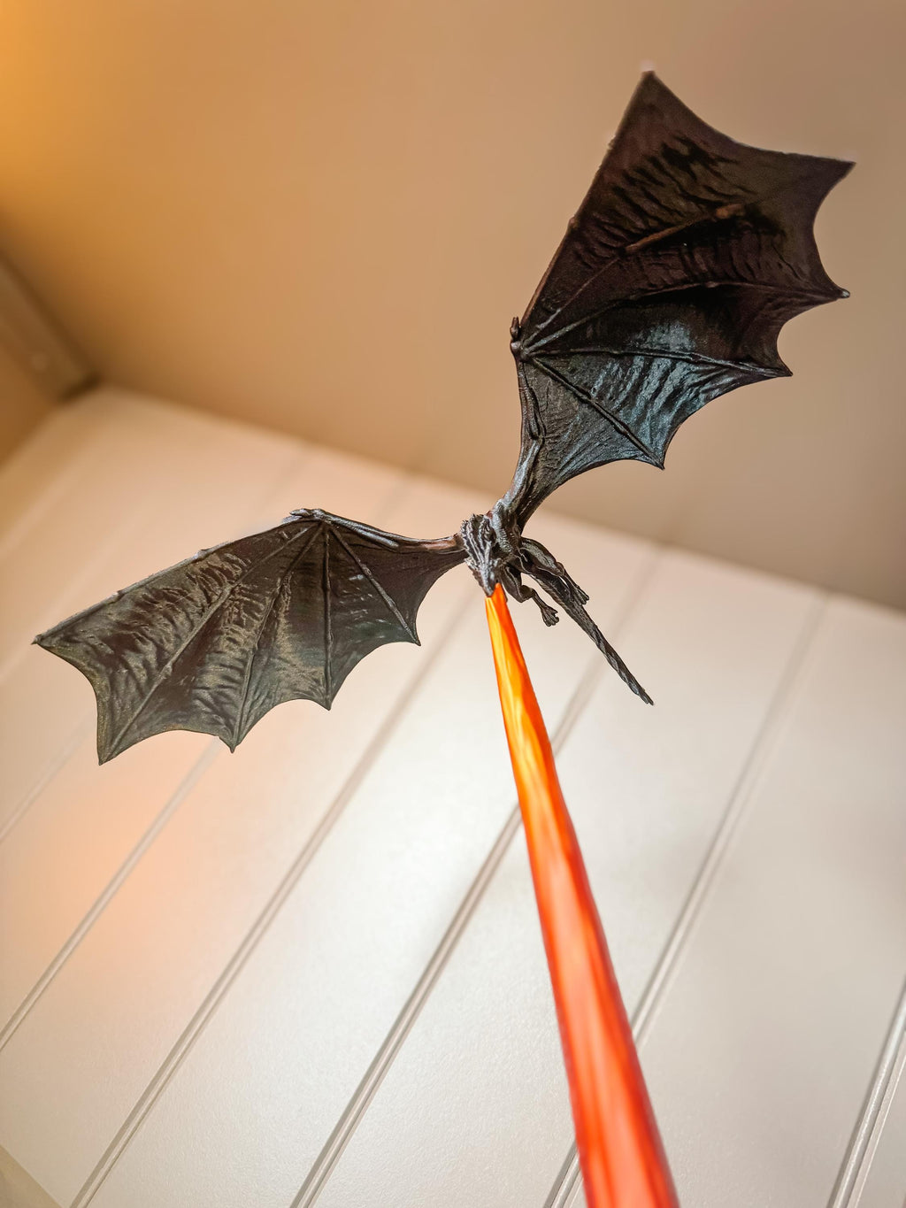 Fly-By Fire Breathing Dragon Bookshelf Decor - Fantasy Display for Dragon Lovers | Dragon Book Shelf Decor | Graduation Gift | Graduate Gift