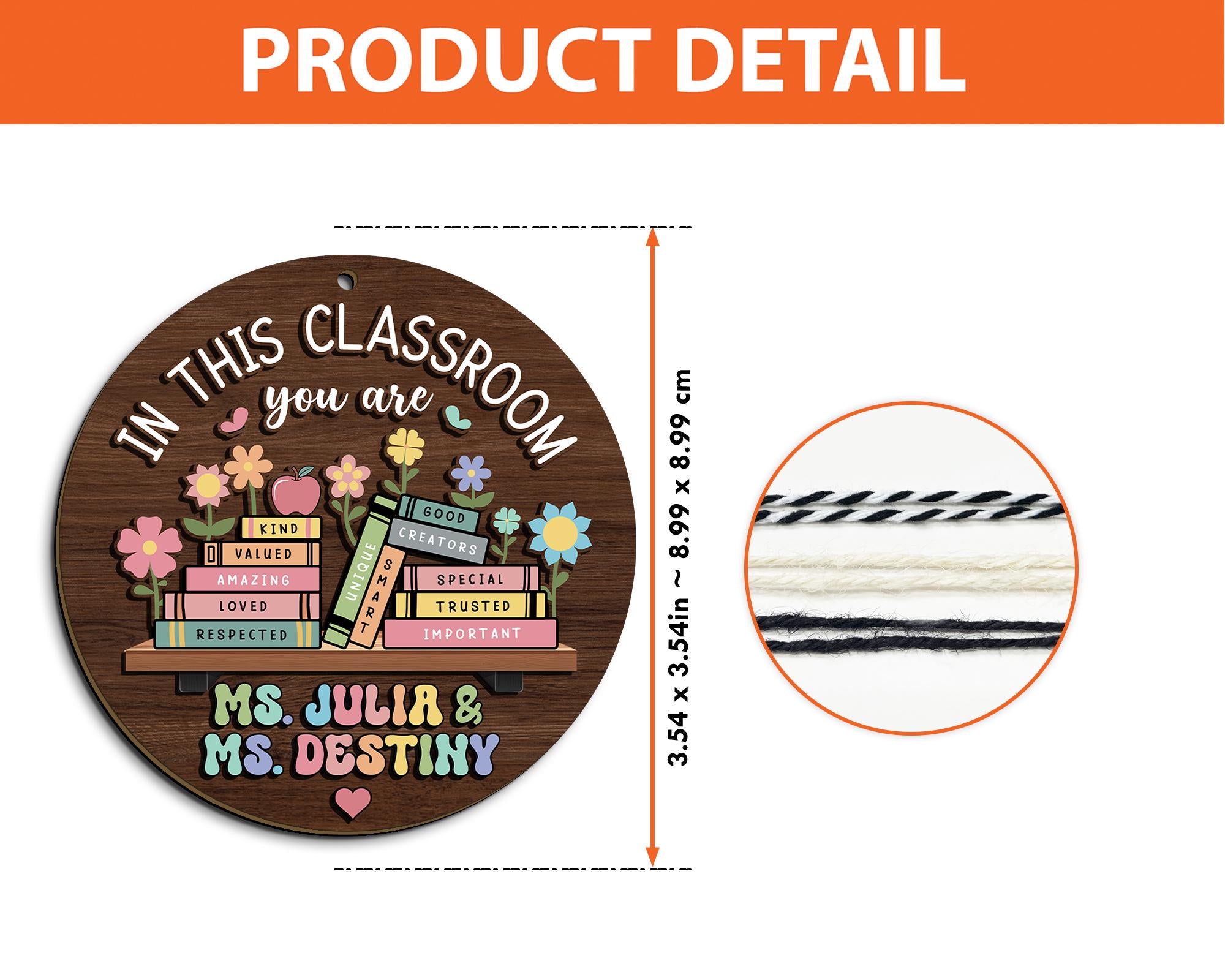 Custom Teacher 3D Door Hanger, In this Classroom You Are, Cute Teacher Door Sign, Back to School Gift, Custom Teacher Name, Classroom Decor