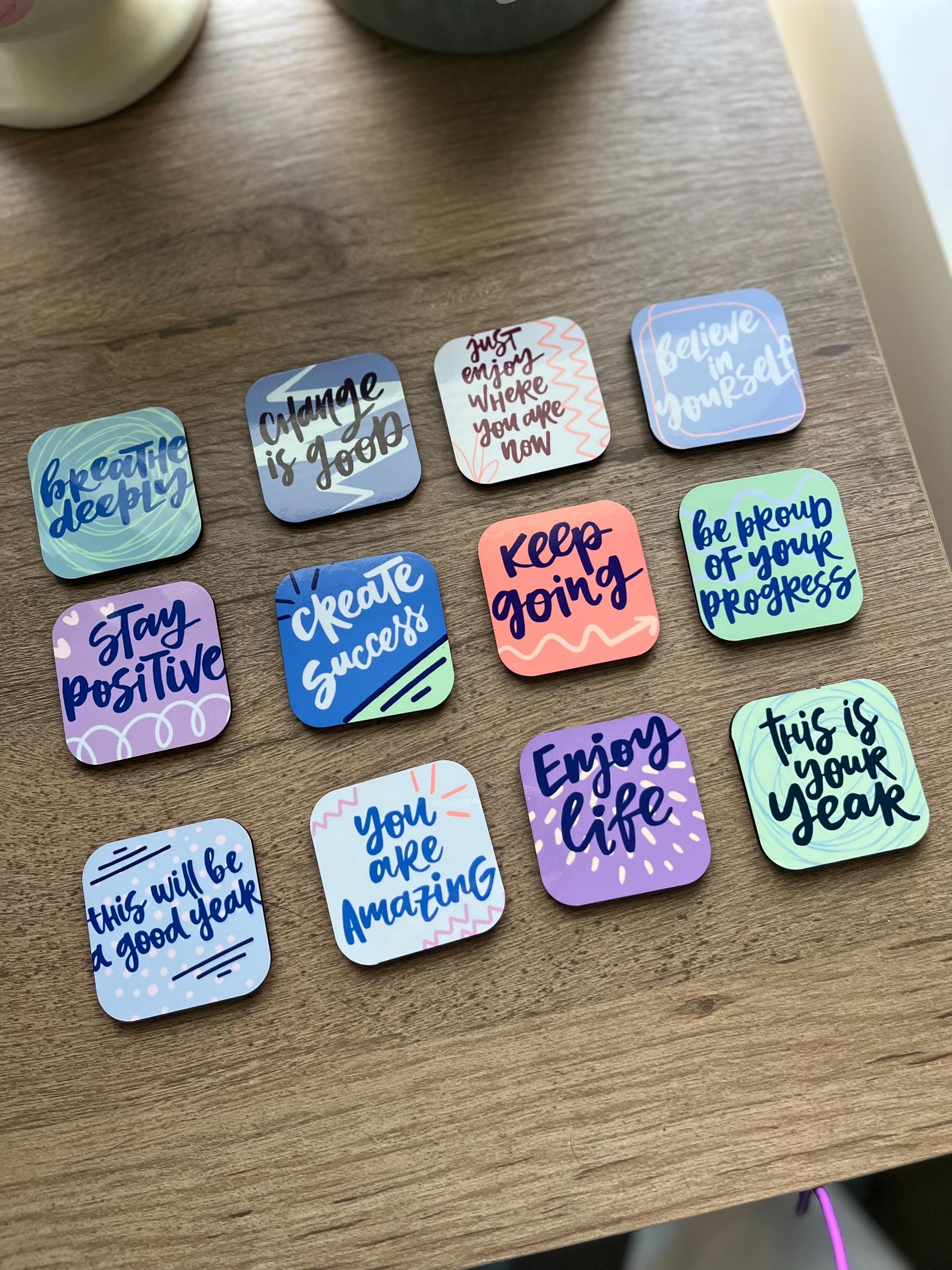 Confidence Pack Set of 12, Cute Magnets with Positive Messages, Gifts for Friends, Gift for Teachers, Positive Gift for Women