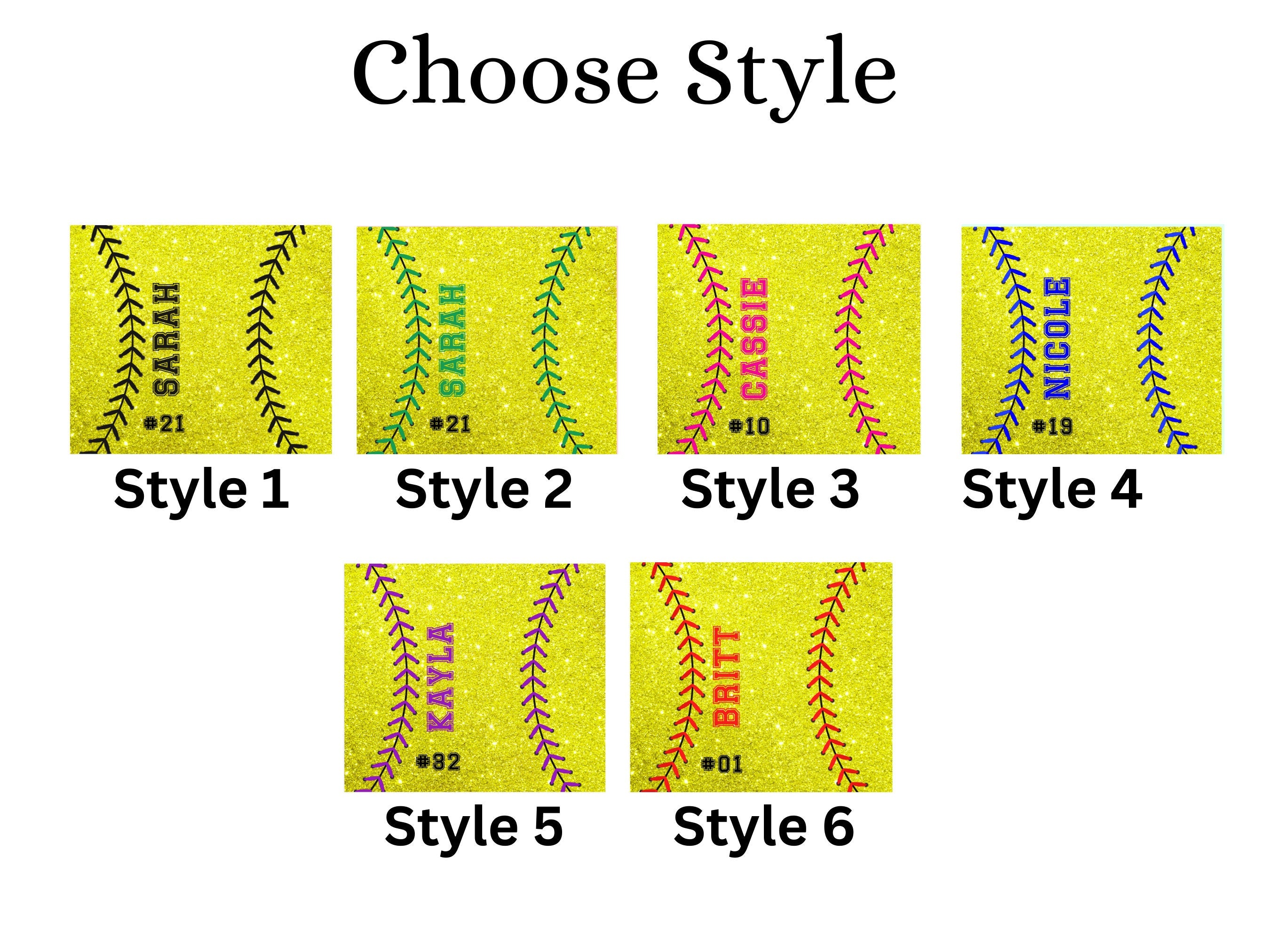 Custom softball team water bottles, Glitter softball tumbler, Gift for softball team, Personalized softball group cups, Bottle with name