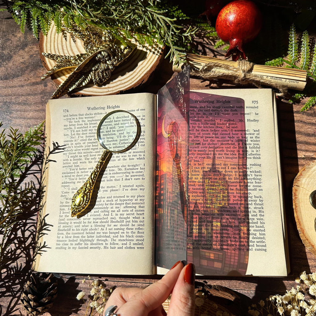 Velaris, Terrasen, Lunathion Trio Stained Glass Bookmarks (Transparent Bookmark, Stained Glass Night Court, Fantasy Book Reader Gift)