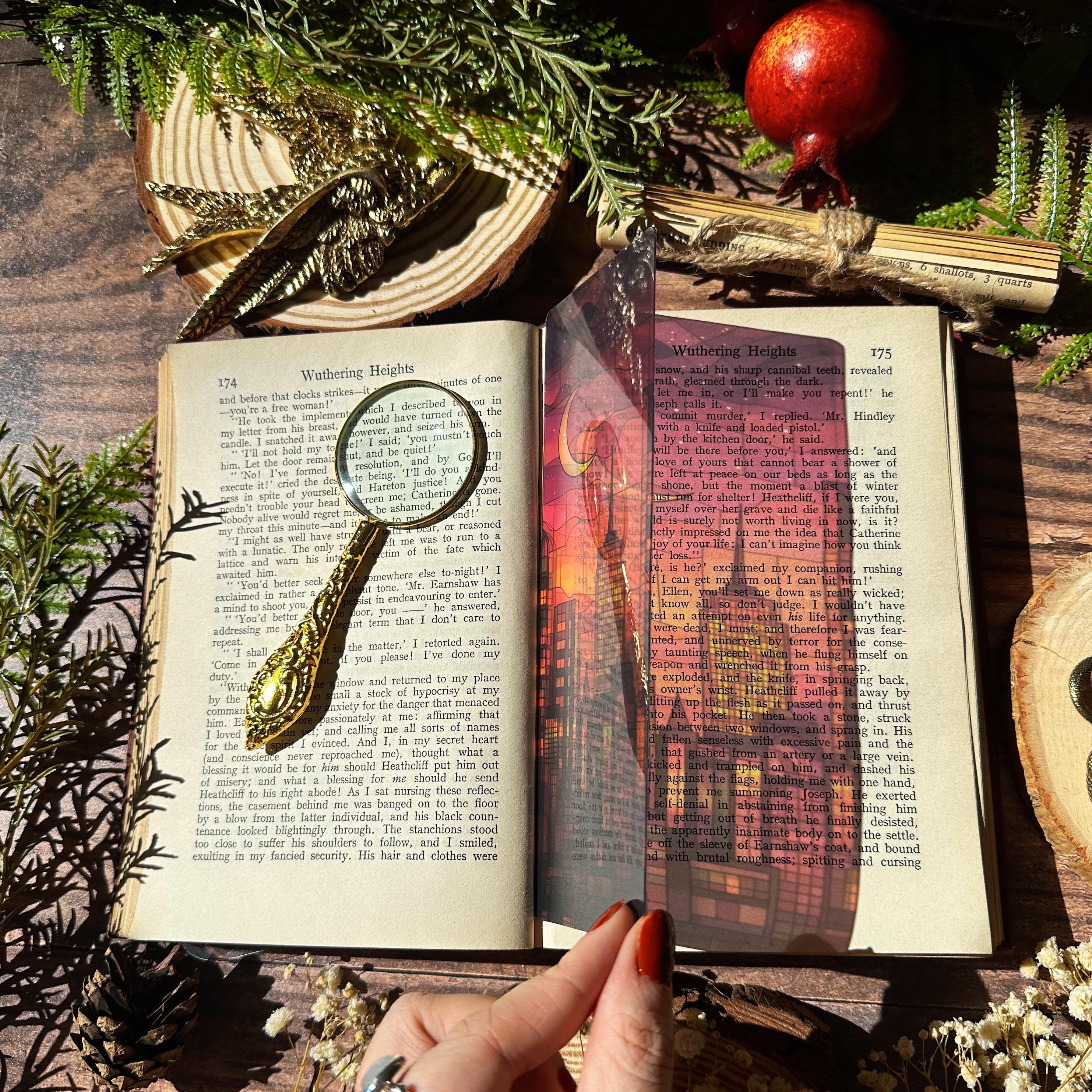 Velaris, Terrasen, Lunathion Trio Stained Glass Bookmarks (Transparent Bookmark, Stained Glass Night Court, Fantasy Book Reader Gift)