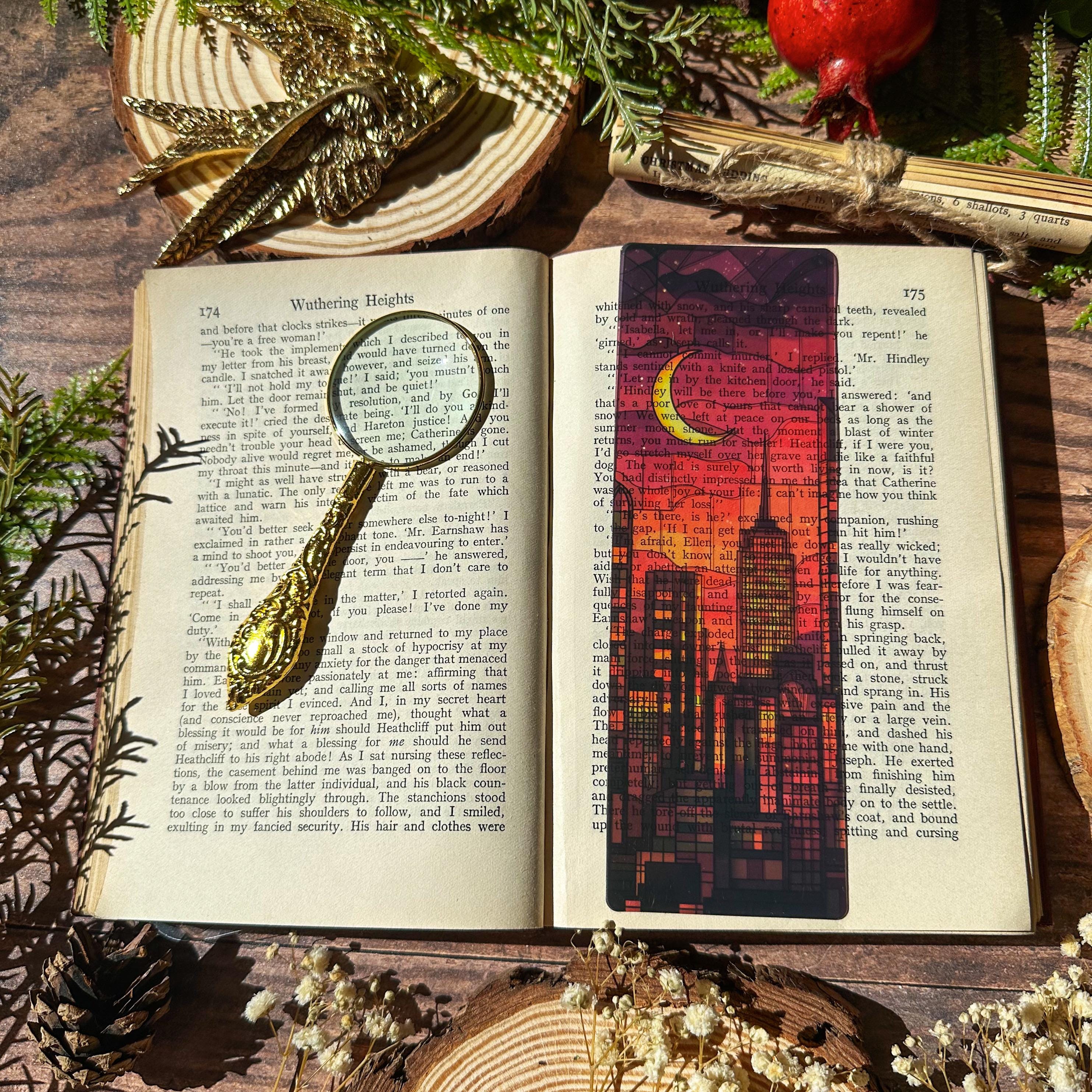 Velaris, Terrasen, Lunathion Trio Stained Glass Bookmarks (Transparent Bookmark, Stained Glass Night Court, Fantasy Book Reader Gift)