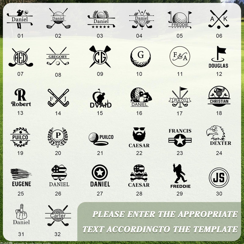 Personalized Logo Icon Golf Stamp with a Metal Box, Father's Day/Birthday/Christmas Gift for Golf Lovers/Team/Coach