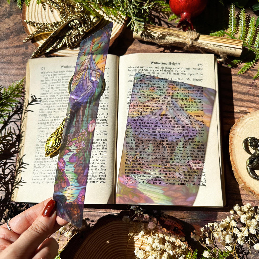 Velaris, Terrasen, Lunathion Trio Stained Glass Bookmarks (Transparent Bookmark, Stained Glass Night Court, Fantasy Book Reader Gift)