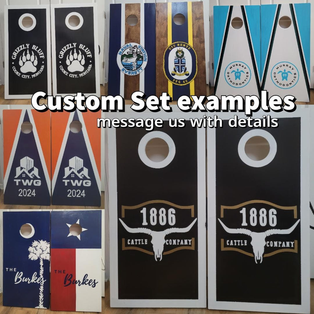 Custom Cornhole Boards, Company logo, Sport, College, House Divided, Monogram, Cornhole Set with Bags, Housewarming Gift