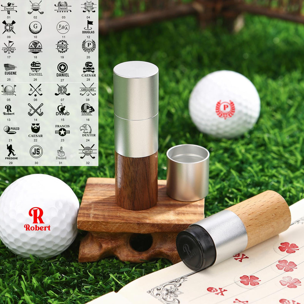 Personalized Logo Icon Golf Stamp with a Metal Box, Father's Day/Birthday/Christmas Gift for Golf Lovers/Team/Coach