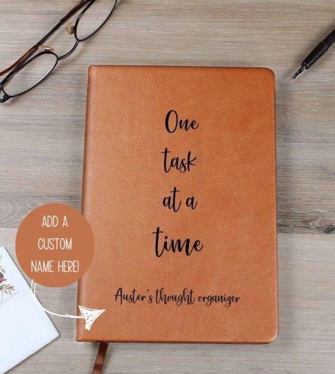 Personalized ADHD journal customized ADHD journal one task at a time ADHD notebook organizational journal gift for adhd organization