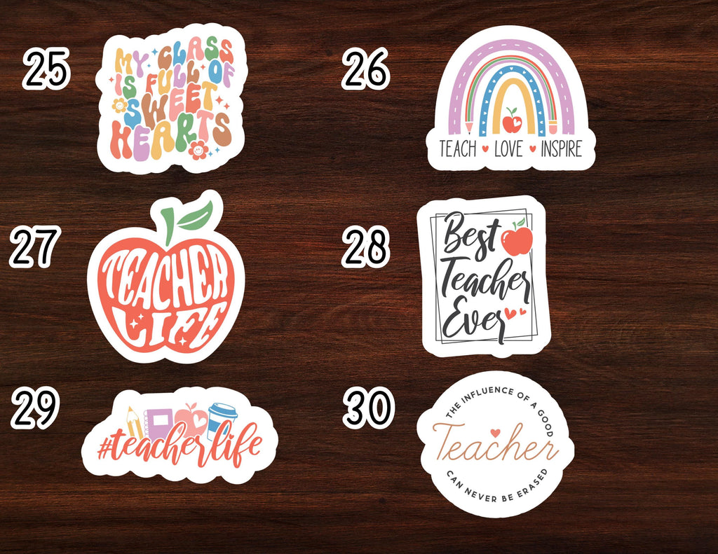 Teacher Stickers | Teacher Appreciation Stickers | Back to School | Teacher Gift | Build Your Own Sticker Pack | First Day Teacher Gift |