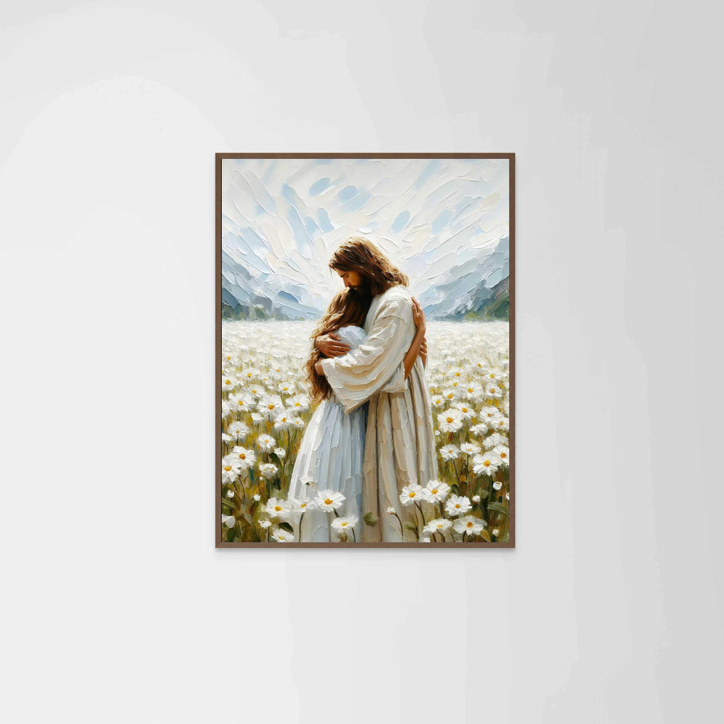 His Love, Christian Wall Art, Jesus Hugging Woman, Jesus Art, LDS Prints, Bible Art, Jesus with Woman, Jesus Wall Art, Christian Printable