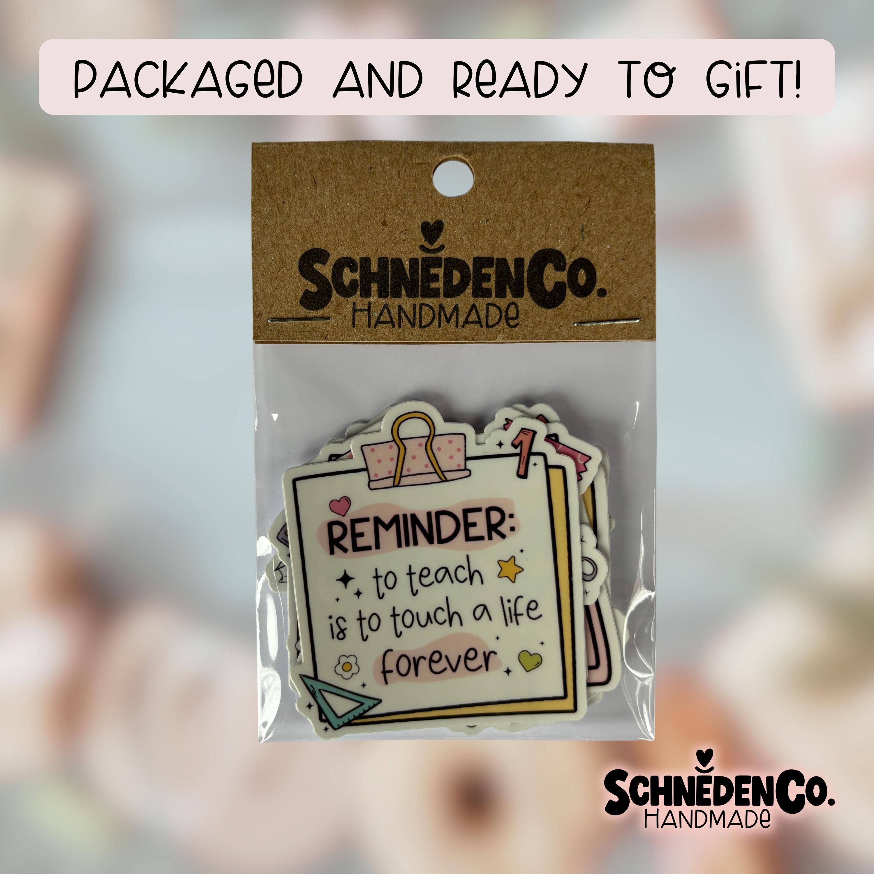 Teacher Reminders Sticker Bundle Pack, Cute Vinyl Teacher Stickers, Kindle Laptop Stickers, Journaling Stickers, Teacher Appreciation Gifts