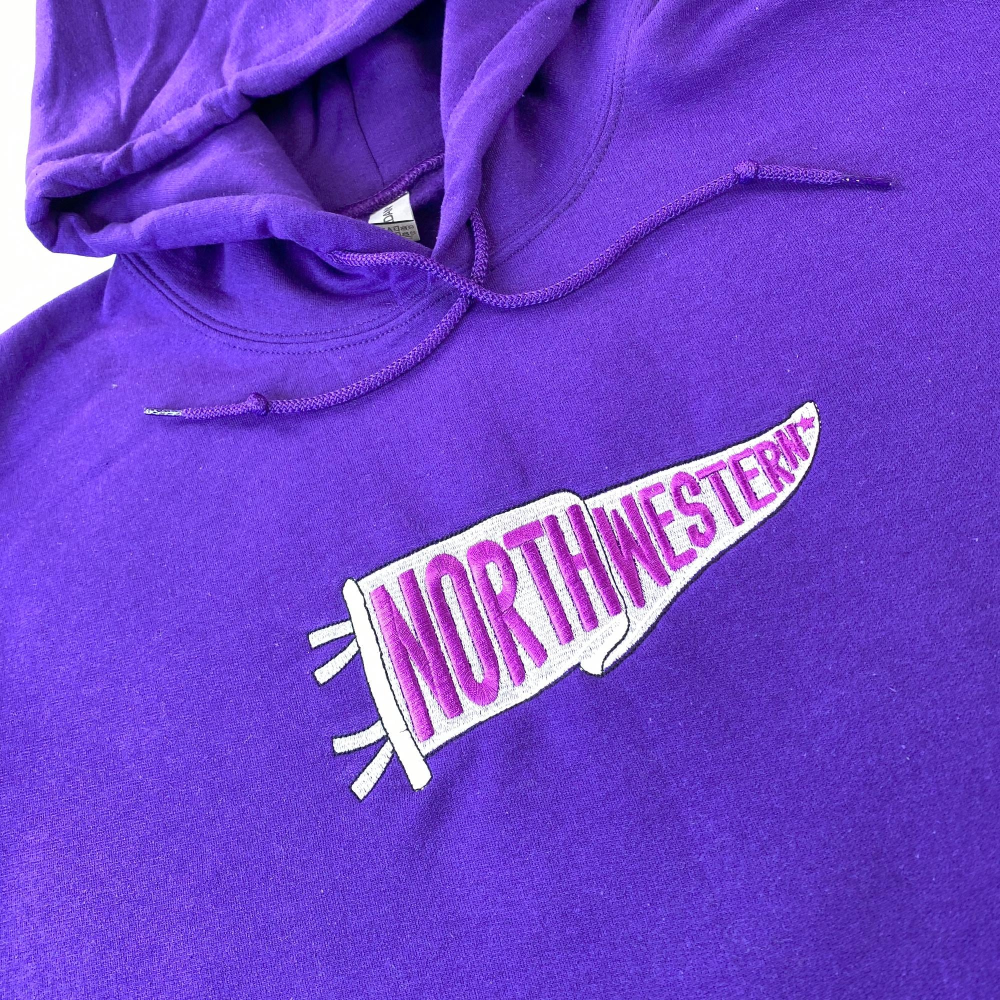 Pennant Hoodie, Personalized Embroidered Pennant Sweatshirt, Custom High School College Sport Team Shirt, Game Day Shirt, Gift For Friend