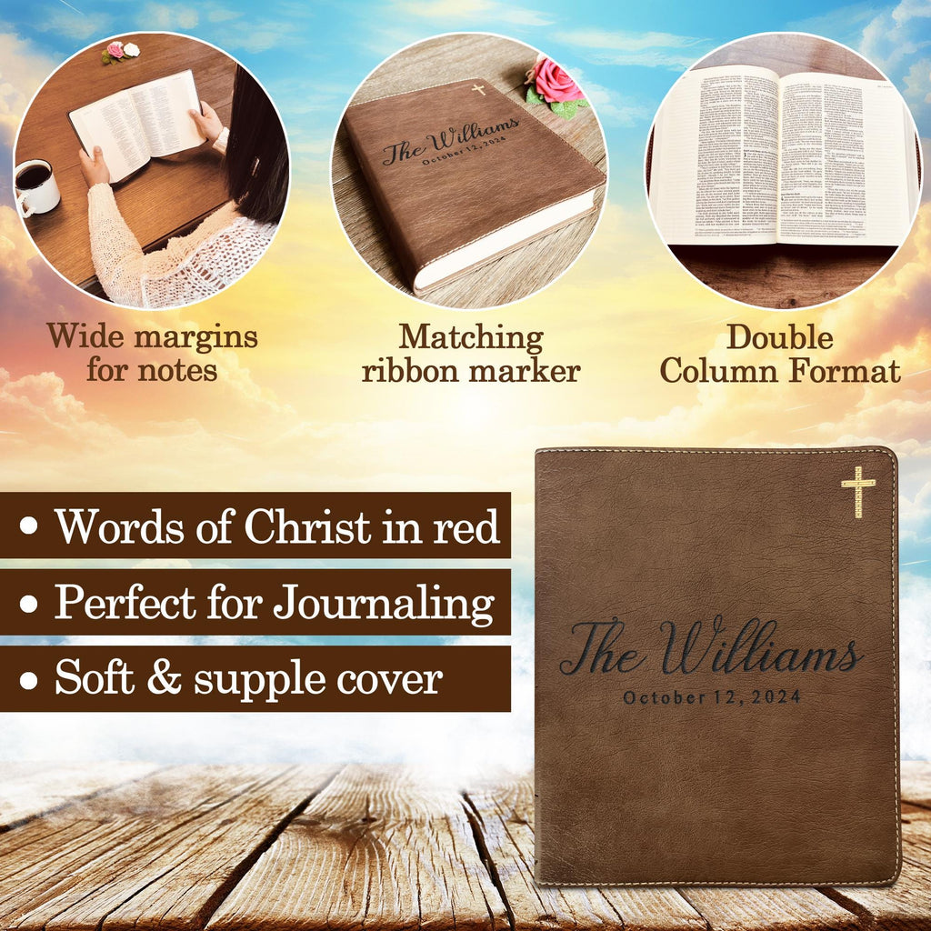 Personalized NIV Family Bible, Custom Engraved NIV Family Journaling Bible, Wedding Gifts, Christian Gifts, Family Bible for Wedding