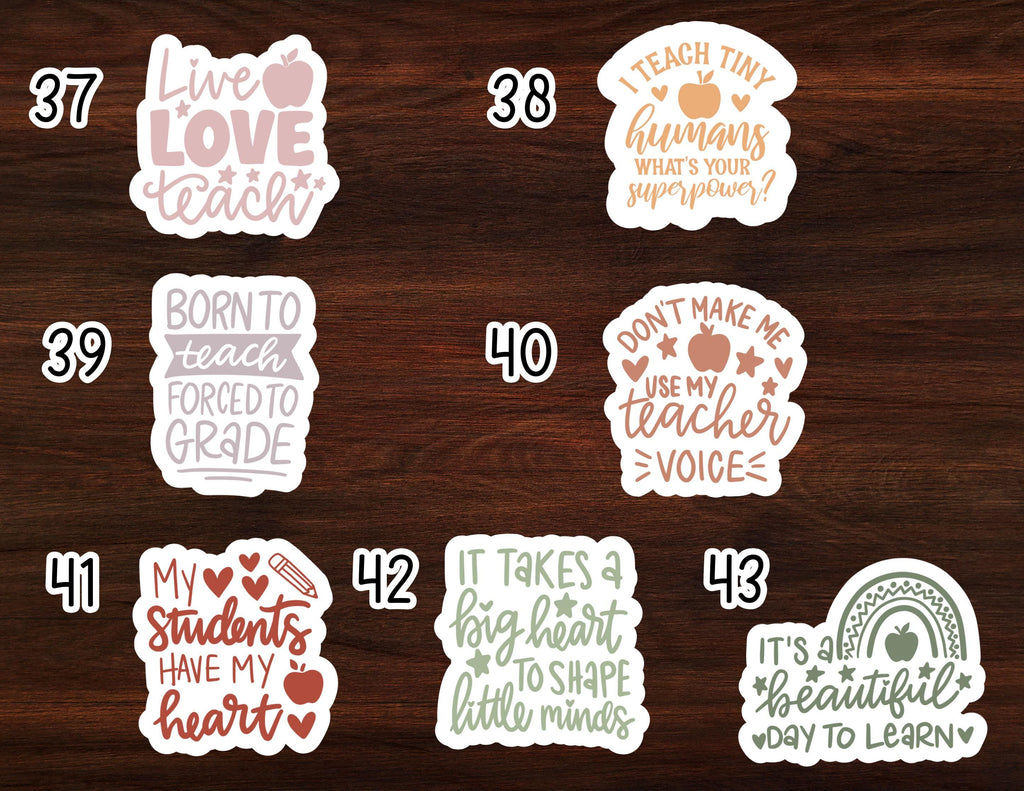 Teacher Stickers | Teacher Appreciation Stickers | Back to School | Teacher Gift | Build Your Own Sticker Pack | First Day Teacher Gift |