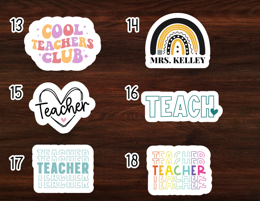 Teacher Stickers | Teacher Appreciation Stickers | Back to School | Teacher Gift | Build Your Own Sticker Pack | First Day Teacher Gift |