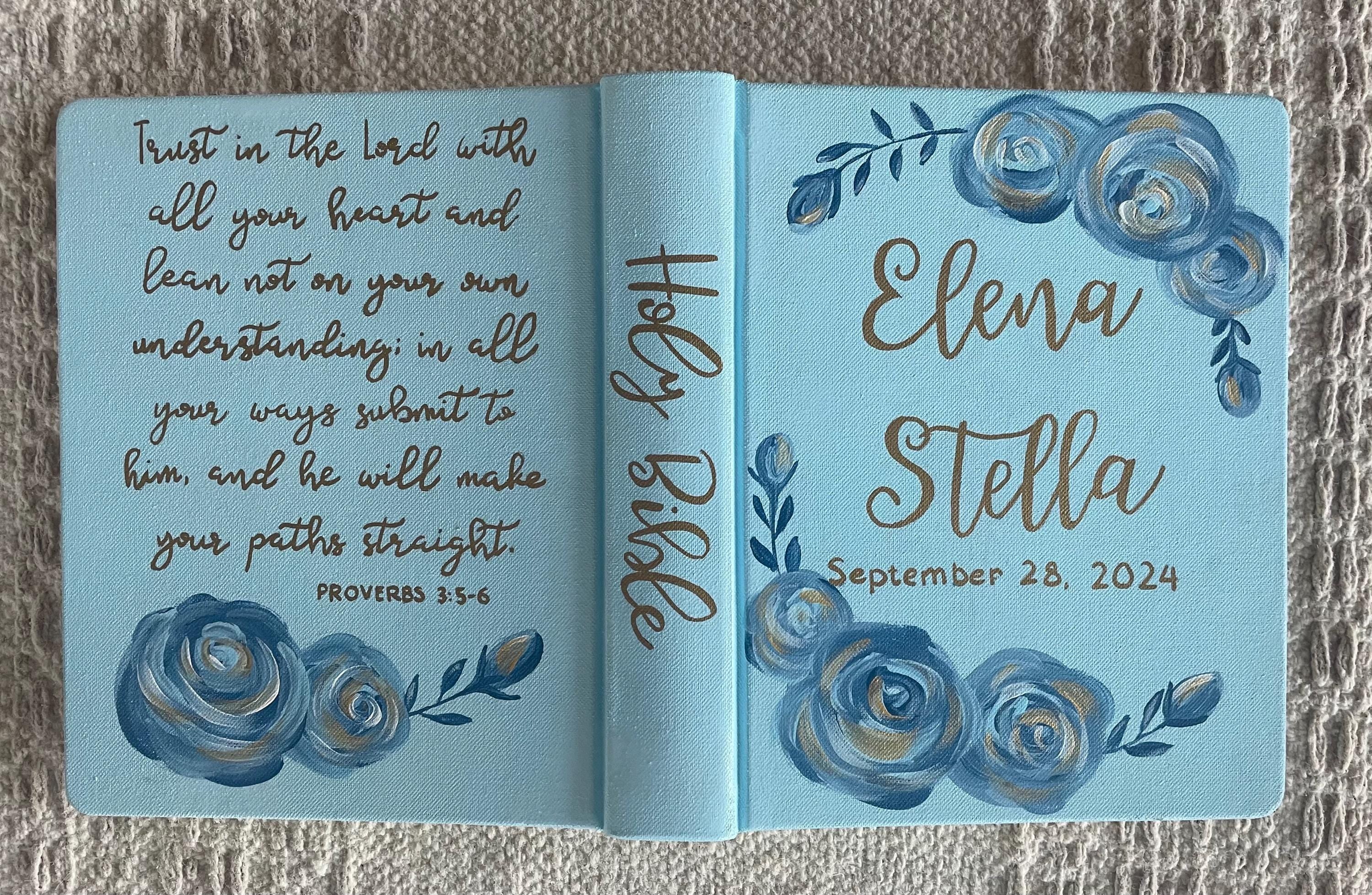 Custom Hand Painted Bibles, Confirmation Gift, Wedding Bible, Family Bible, Mother's Day Gift, She Reads Truth Bibles, Teen Bible