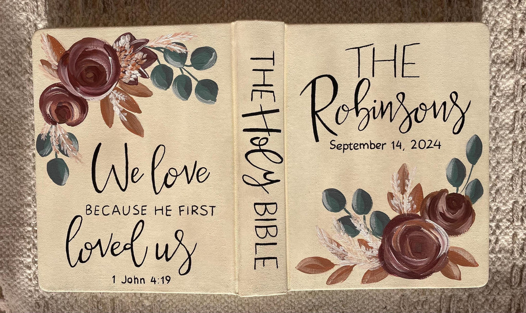 Custom Hand Painted Bibles, Confirmation Gift, Wedding Bible, Family Bible, Mother's Day Gift, She Reads Truth Bibles, Teen Bible
