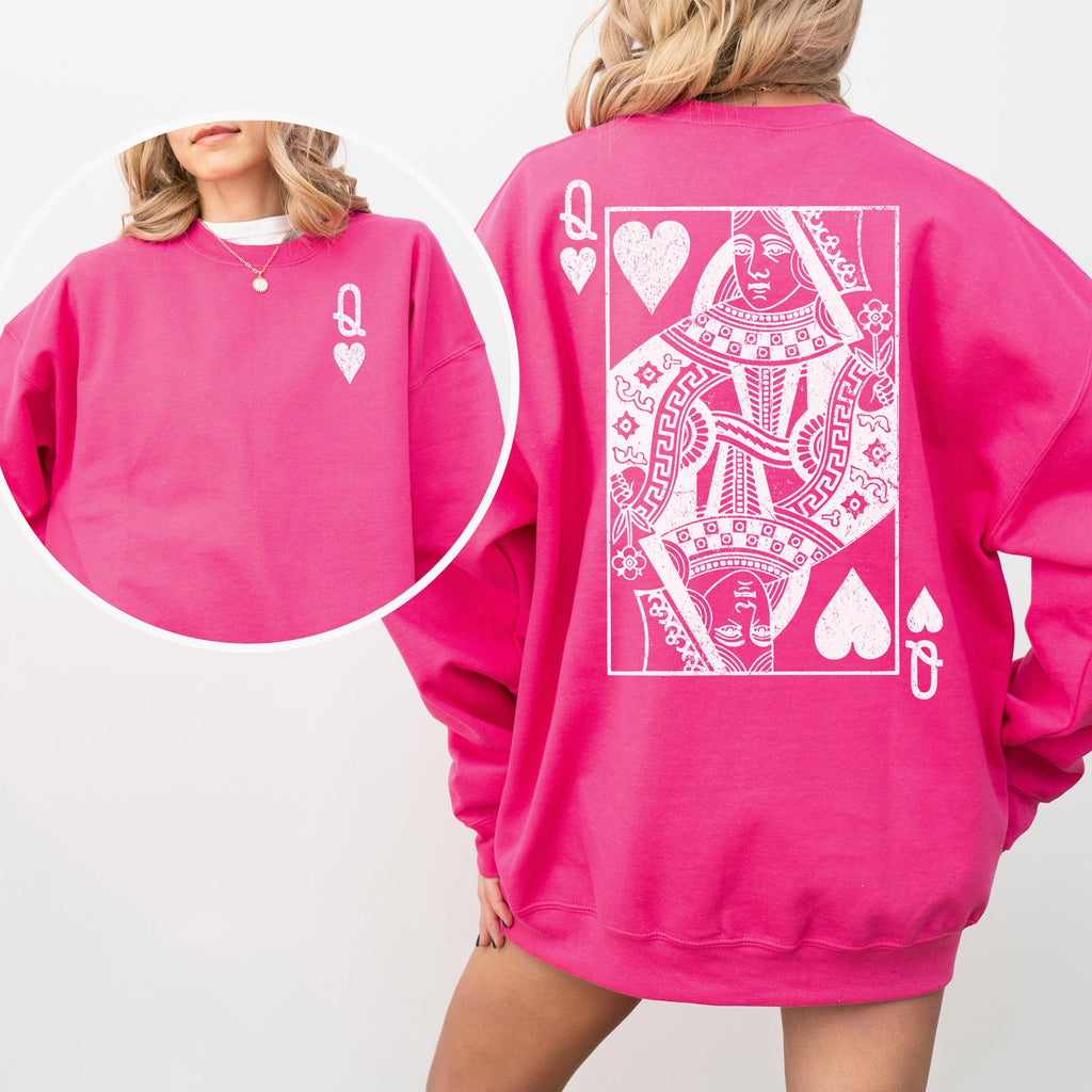 Queen of Hearts Sweatshirt, Funny Valentines Day Sweatshirt, Teacher Valentines Shirt, Nurse Valentines Tshirt Gift, Alice in Wonderland Tee