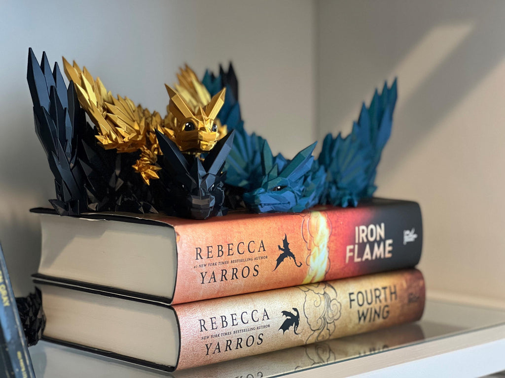 3D Printed Dragon | Articulated Fourth Wing Inspired Dragons | Bookshelf Decor | Fidget Spinner | Tairn Sgaeyl Andarna | Reader Gift Idea